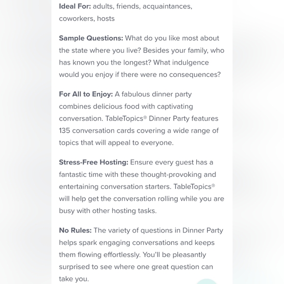 TableTopics Dinner Party Conversation Starter Questions - Picture 7 of 7